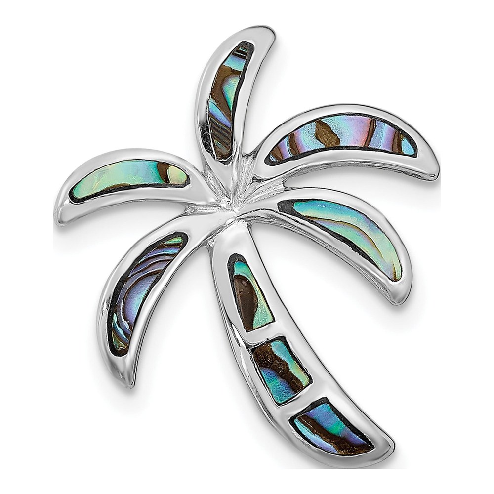 Sterling Silver Palm Tree Slide Pendant