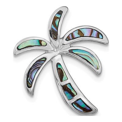 Sterling Silver Palm Tree Slide Pendant