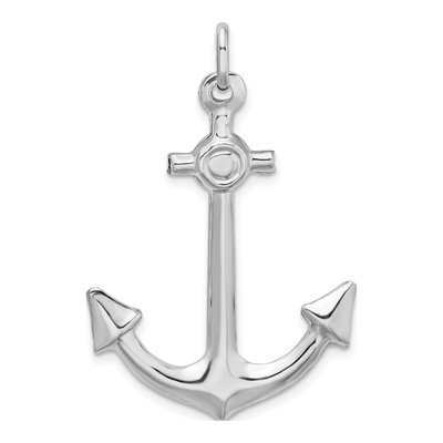 Sterling Silver Anchor Pendant – view 4