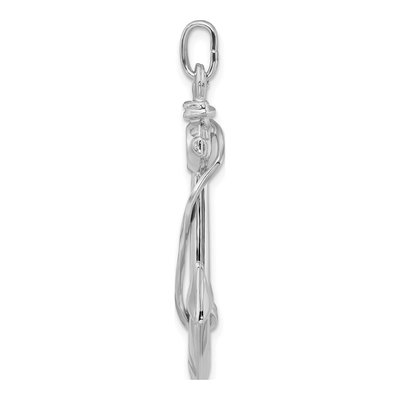 Sterling Silver Anchor Pendant – view 3