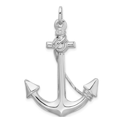 Sterling Silver Anchor Pendant – view 4