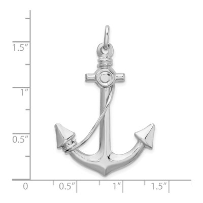 Sterling Silver Anchor Pendant – view 5