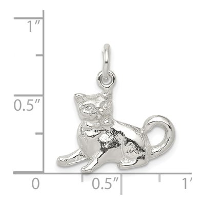 Sterling Silver Cat Pendant – view 4