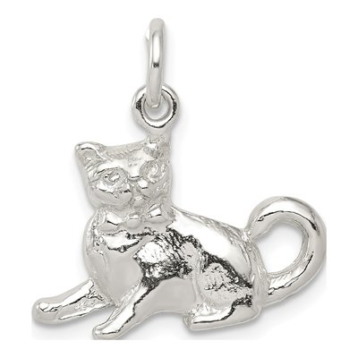 Sterling Silver Cat Pendant