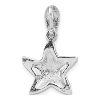Sterling Silver Blue Epoxy Marcasite Star Pendant – view 3