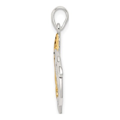 Sterling Silver Filigree Dolphins Pendant – view 3