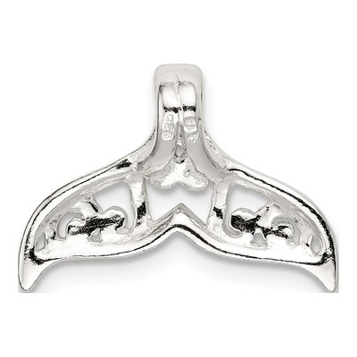 Sterling Silver Whale Tail Slide Pendant – view 4