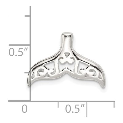 Sterling Silver Whale Tail Slide Pendant – view 5
