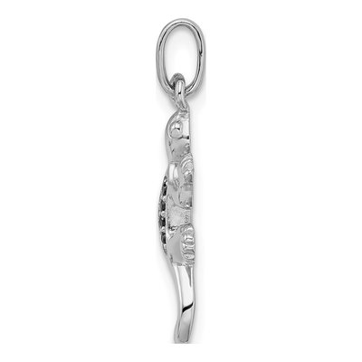 Sterling Silver CZ Lizard Pendant – view 3