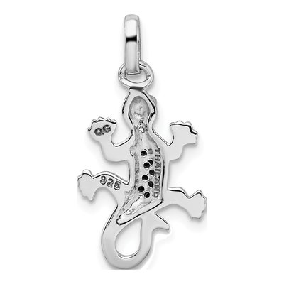 Sterling Silver CZ Lizard Pendant – view 4