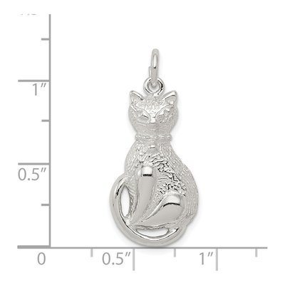 Sterling Silver Cat Pendant – view 4