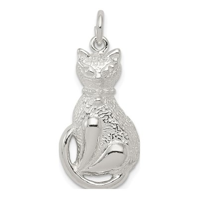 Sterling Silver Cat Pendant
