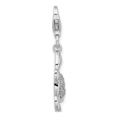 Sterling Silver CZ Sea Turtle Charm – view 3