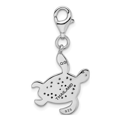 Sterling Silver CZ Sea Turtle Charm – view 4