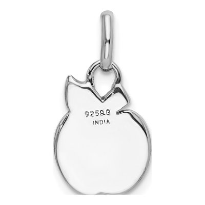 Sterling Silver Enamel Apple Pendant – view 4