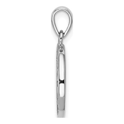 Sterling Silver Enamel Glitter Fabric Apple Cut-Out Pendant – view 3