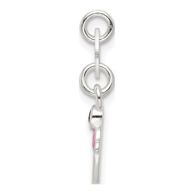 Sterling Silver Garnet Enamel Cupcake Charm – view 3