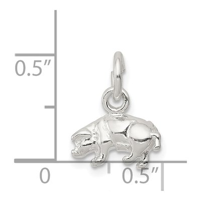 Sterling Silver Pig Pendant – view 4