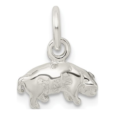 Sterling Silver Pig Pendant – view 5