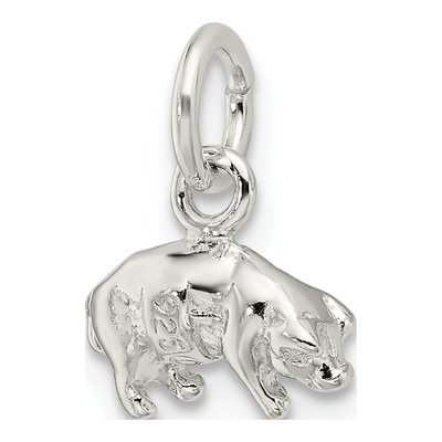Sterling Silver Pig Pendant – view 6