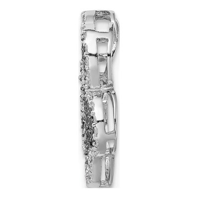 Sterling Silver CZ Paw Print Pendant – view 3