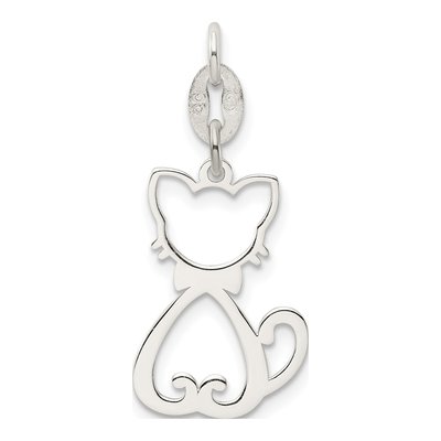 Sterling Silver Cat Charm – view 4