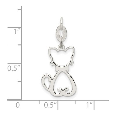 Sterling Silver Cat Charm – view 5