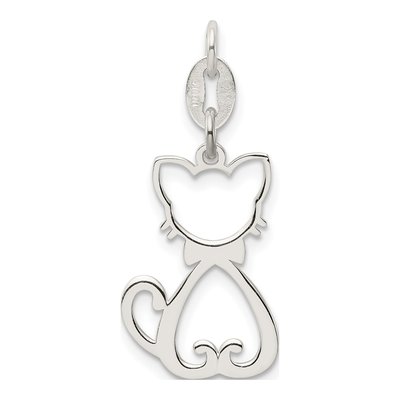 Sterling Silver Cat Charm
