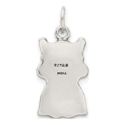 Sterling Silver Antiqued Cat Pendant – view 4