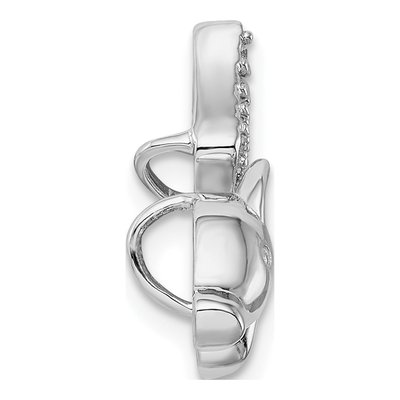 Sterling Silver CZ Flying Pig Slide Pendant – view 3