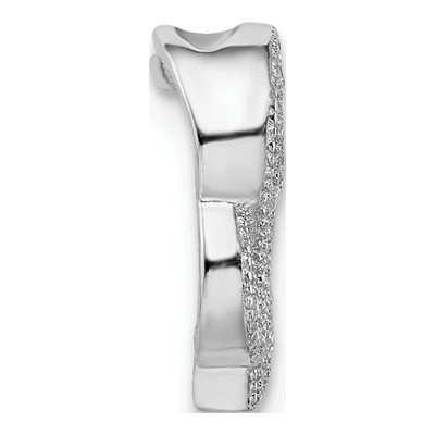 Sterling Silver CZ Elephant Slide Pendant – view 3
