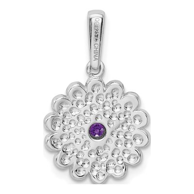 Sterling Silver Amethyst Enamel Pendant – view 4
