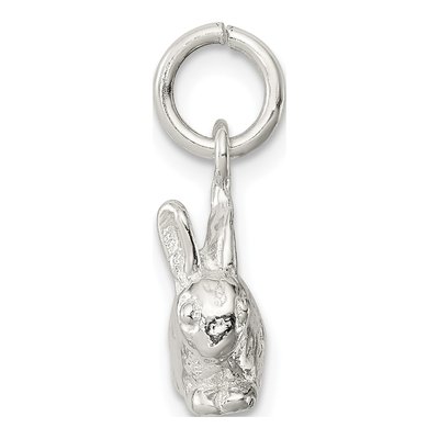 Sterling Silver 3-D Rabbit Pendant – view 3