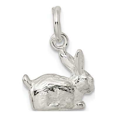 Sterling Silver 3-D Rabbit Pendant – view 4