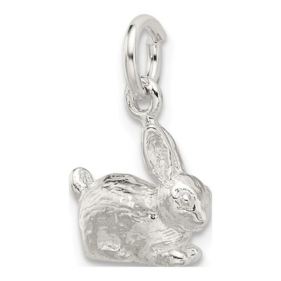 Sterling Silver 3-D Rabbit Pendant – view 6