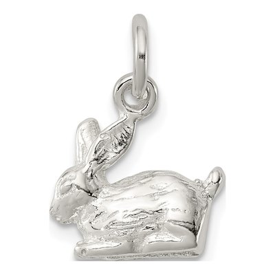 Sterling Silver 3-D Rabbit Pendant