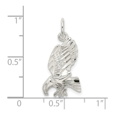 Sterling Silver Diamond-Cut Eagle Pendant – view 5