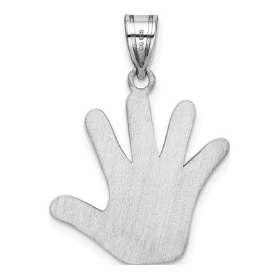 Sterling Silver Autism Handprint Pendant – view 4
