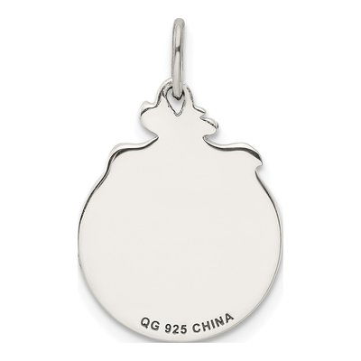 Sterling Silver Blue Enamel Santa Reindeer Pendant – view 5