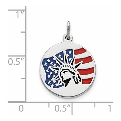 Sterling Silver Statue of Liberty Enamel Charm – view 4