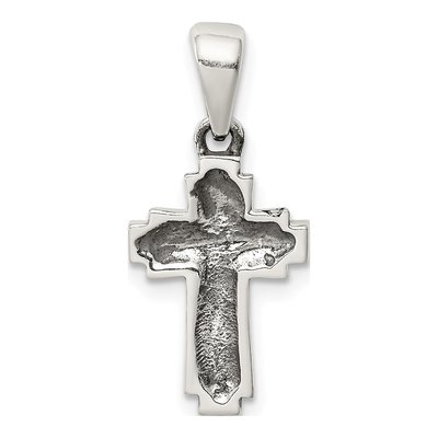 Sterling Silver Antiqued Cross Pendant – view 4