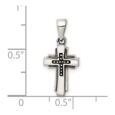 Sterling Silver Antiqued Cross Pendant – view 5