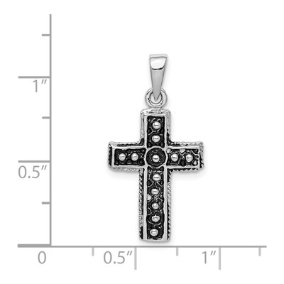 Sterling Silver Antiqued Cross Pendant – view 5