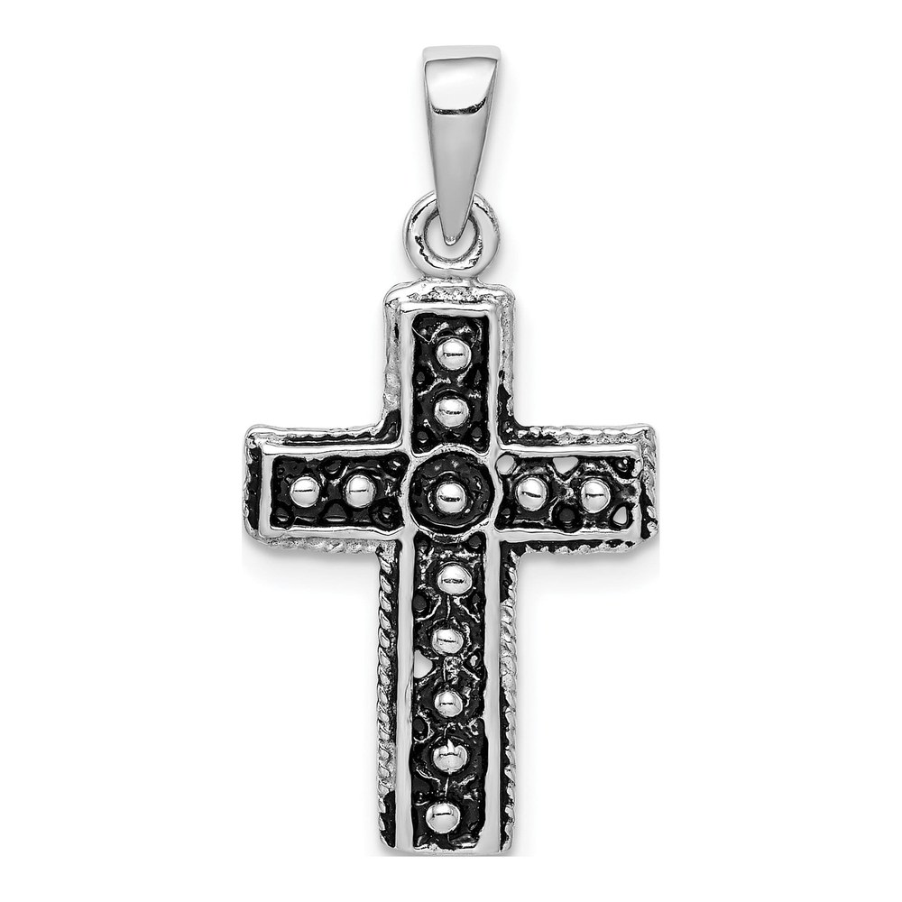 Sterling Silver Antiqued Cross Pendant