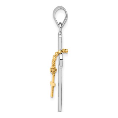 Gold-Plated Sterling Silver Double Cross Pendant – view 3