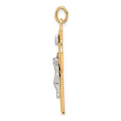 Gold-Plated Sterling Silver INRI Crucifix Pendant – view 3