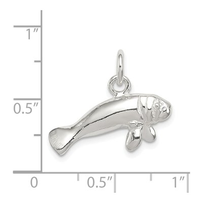Sterling Silver Manatee Pendant – view 4