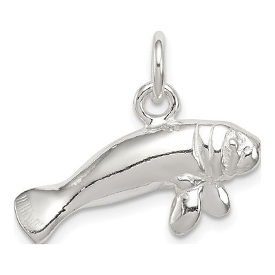Sterling Silver Manatee Pendant