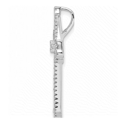 Sterling Silver CZ Cross Slide Pendant – view 3