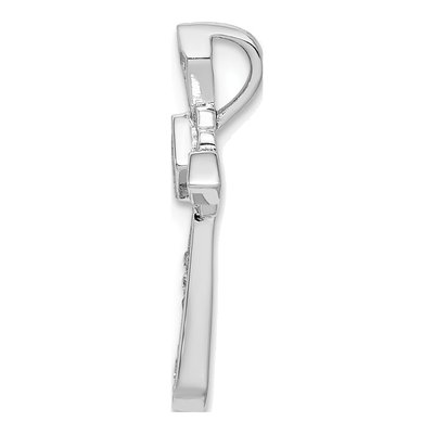 Sterling Silver CZ Cross Slide Pendant – view 3